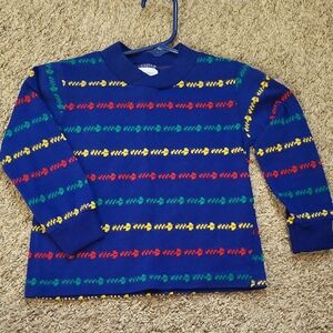 Vintage 80's Toddletime Long Sleeve  Tee With Colorful Screws